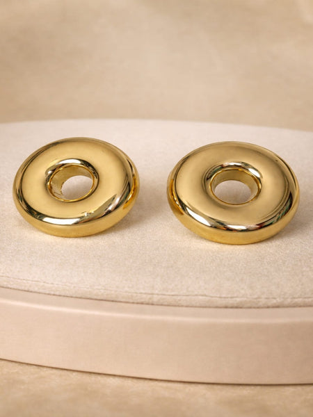 Golden Orbit Stud Earrings