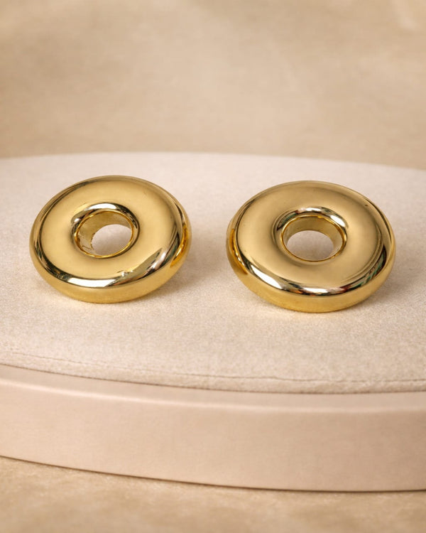 Golden Orbit Stud Earrings