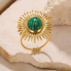Kale 18K Gold Plated Ring (Adjustable)