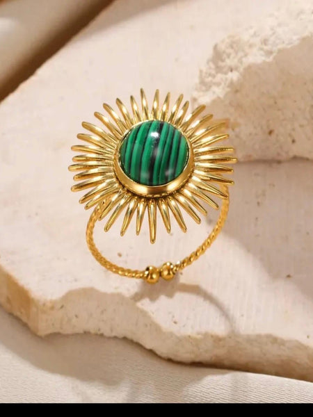 Kale 18K Gold Plated Ring (Adjustable)
