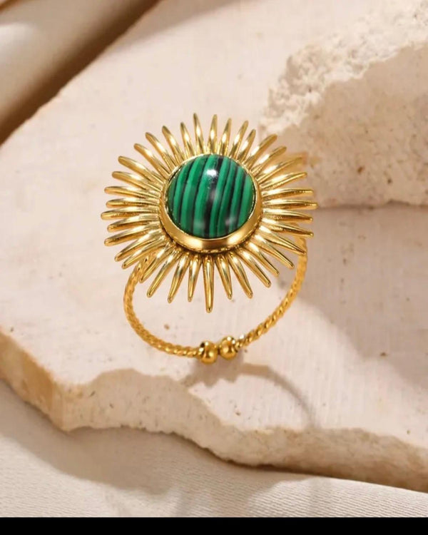 Kale 18K Gold Plated Ring (Adjustable)
