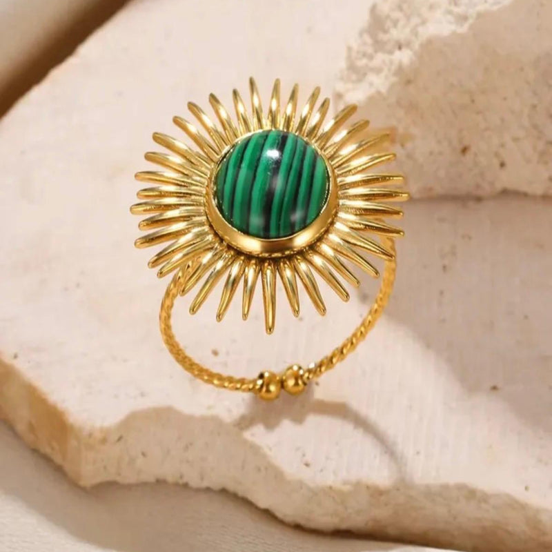 Kale 18K Gold Plated Ring (Adjustable)