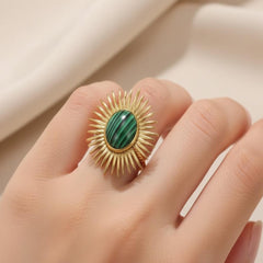 Kale 18K Gold Plated Ring (Adjustable)
