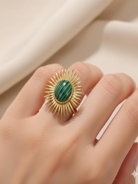 Kale 18K Gold Plated Ring (Adjustable)