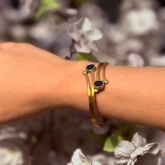 Zafira Gold Plated Bangle (one size)