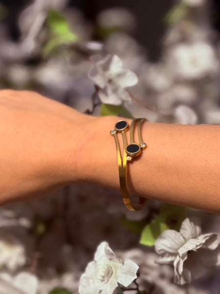 Zafira Gold Plated Bangle (one size)