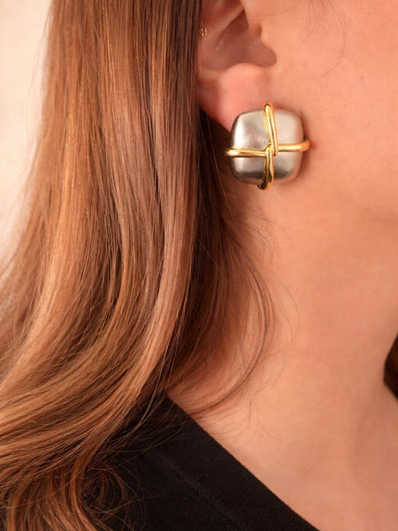 Noor Enamel,Gold Plated Earrings