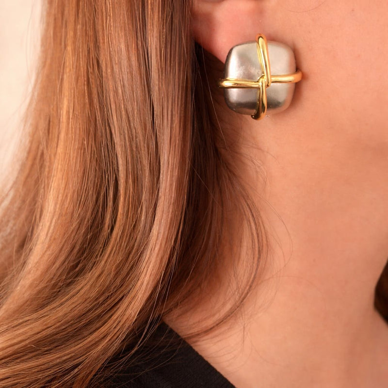 Noor Enamel,Gold Plated Earrings