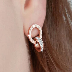 Orbit Linked 18k Gold Plated Earrings