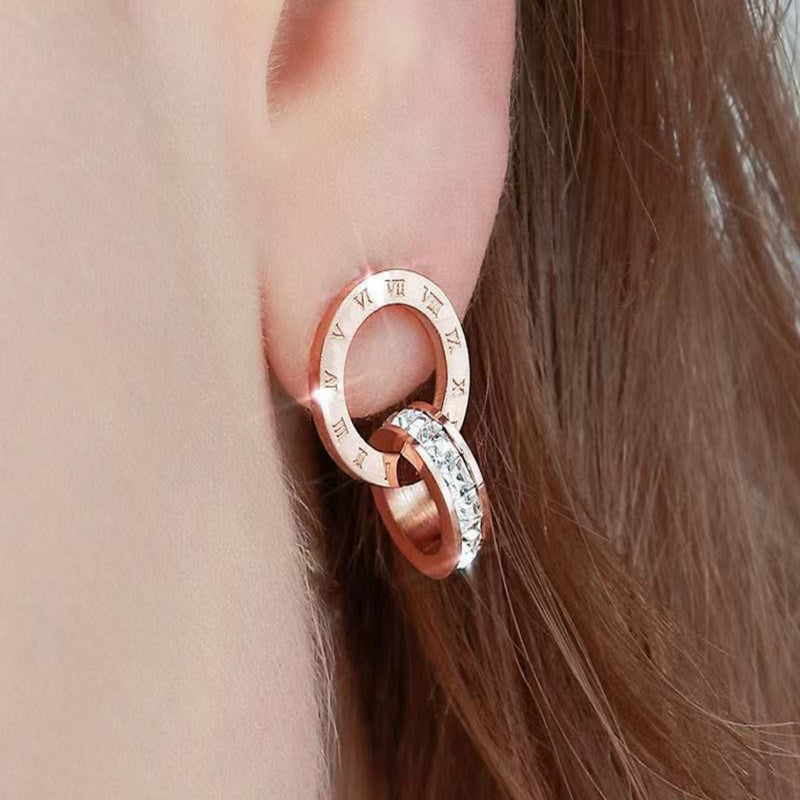 Orbit Linked 18k Gold Plated Earrings