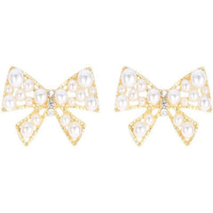 Nova Bow Earrings(Silver Plated)