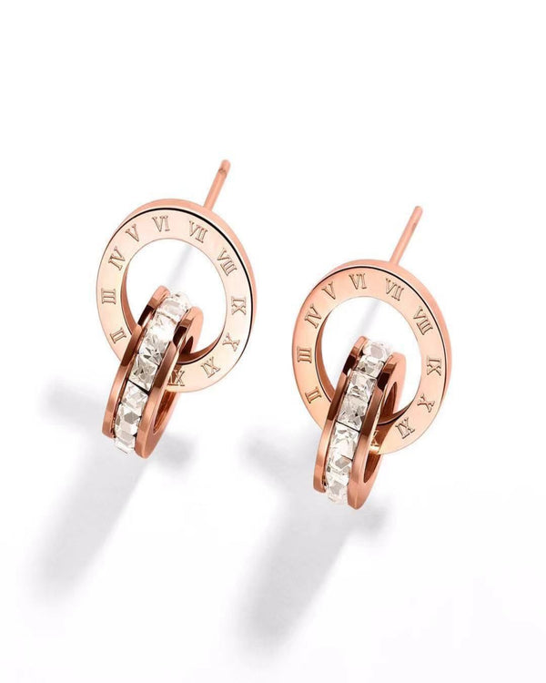 Orbit Linked 18k Gold Plated Earrings