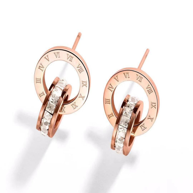 Orbit Linked 18k Gold Plated Earrings