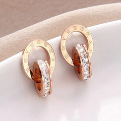 Orbit Linked 18k Gold Plated Earrings
