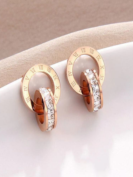 Orbit Linked 18k Gold Plated Earrings