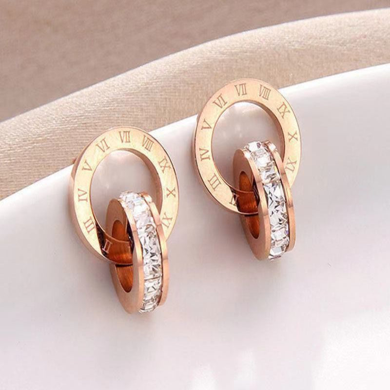 Orbit Linked 18k Gold Plated Earrings