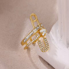 Astra Pin Drop 18k Real Gold Plated Ring