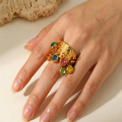 Astra Prism 18K Gold Plated Ring