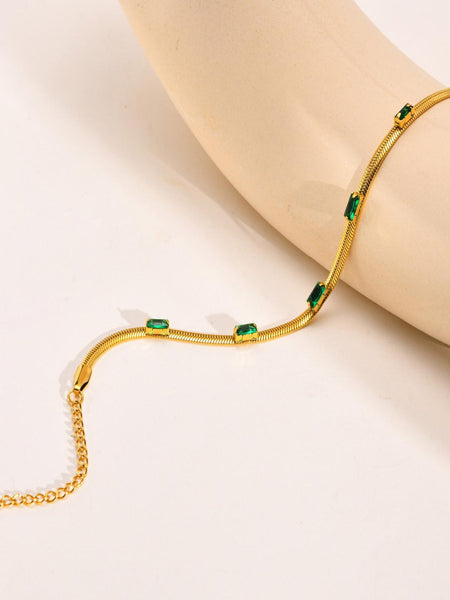Eterna Green 18K Gold Plated Bracelet