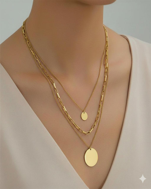 Halo Gold Plated Necklace