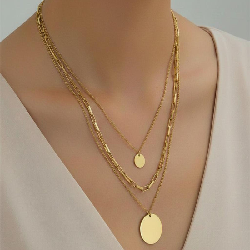 Halo Gold Plated Necklace