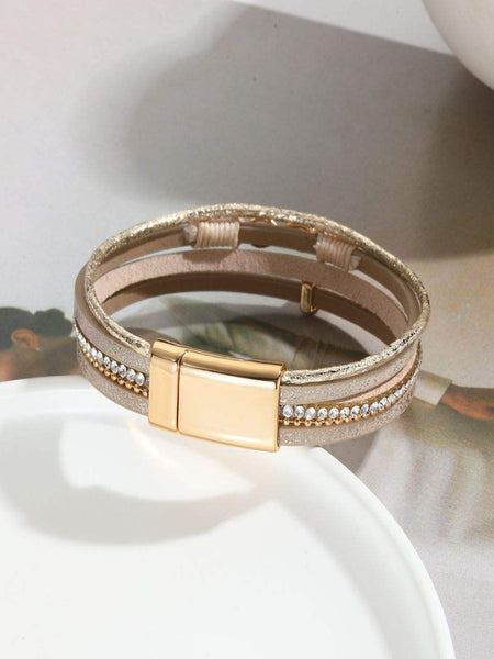 Infinity PU Leather Bracelet (Magnetic Lock)