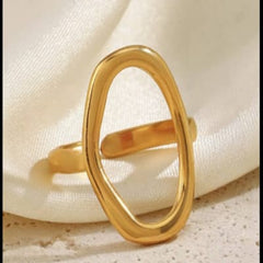 Halo Gold Plated Ring (Adjustable)