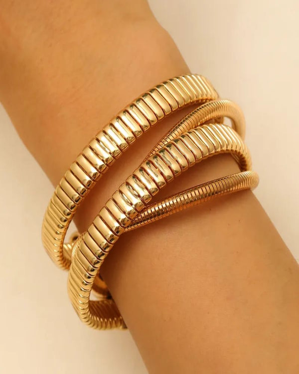 Athena Gold Plated Bangle