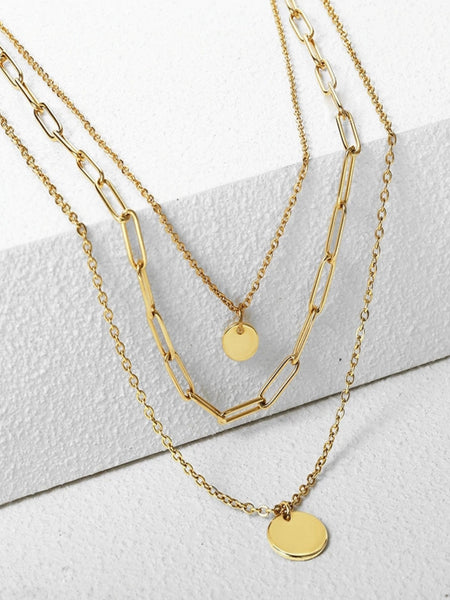 Halo Gold Plated Necklace