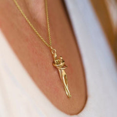Cupid-The Golden Embrace Necklace