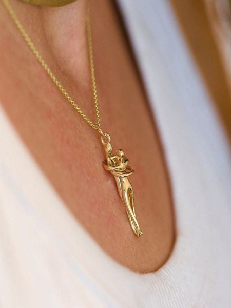 Cupid-The Golden Embrace Necklace