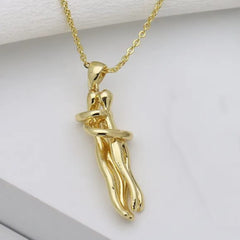 Cupid-The Golden Embrace Necklace