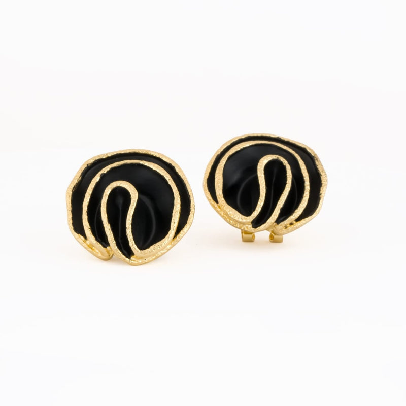 Faye-The Golden Eclipse 18K Gold Plated  Stud earrings