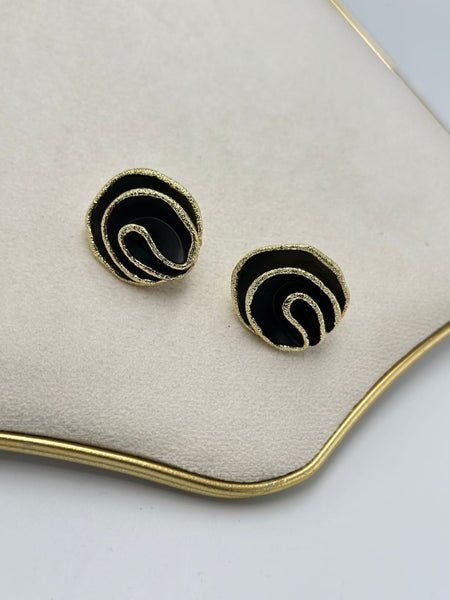 Faye-The Golden Eclipse 18K Gold Plated  Stud earrings