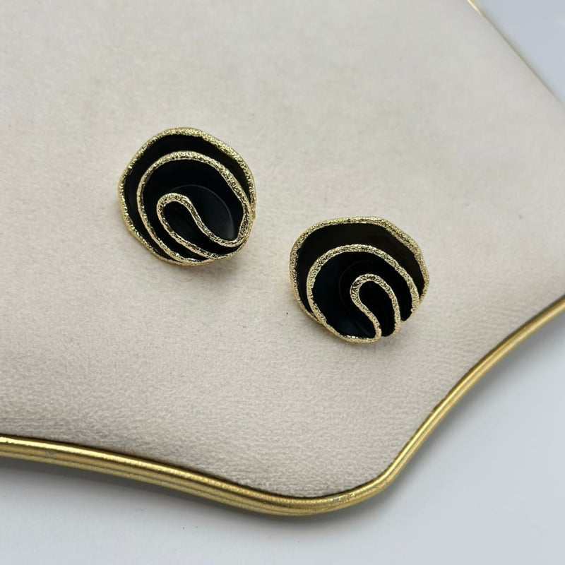 Faye-The Golden Eclipse 18K Gold Plated  Stud earrings
