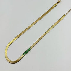 Emerald Promise Gold Plated Chain