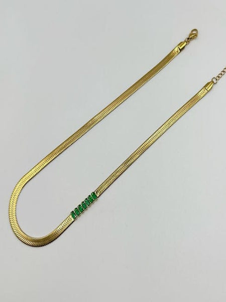 Emerald Promise Gold Plated Chain
