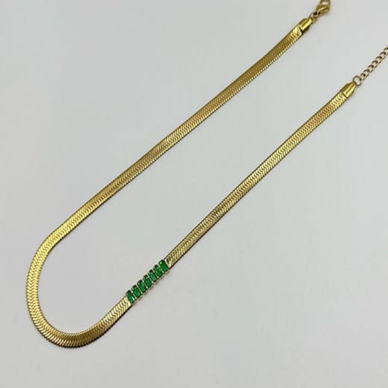 Emerald Promise Gold Plated Chain