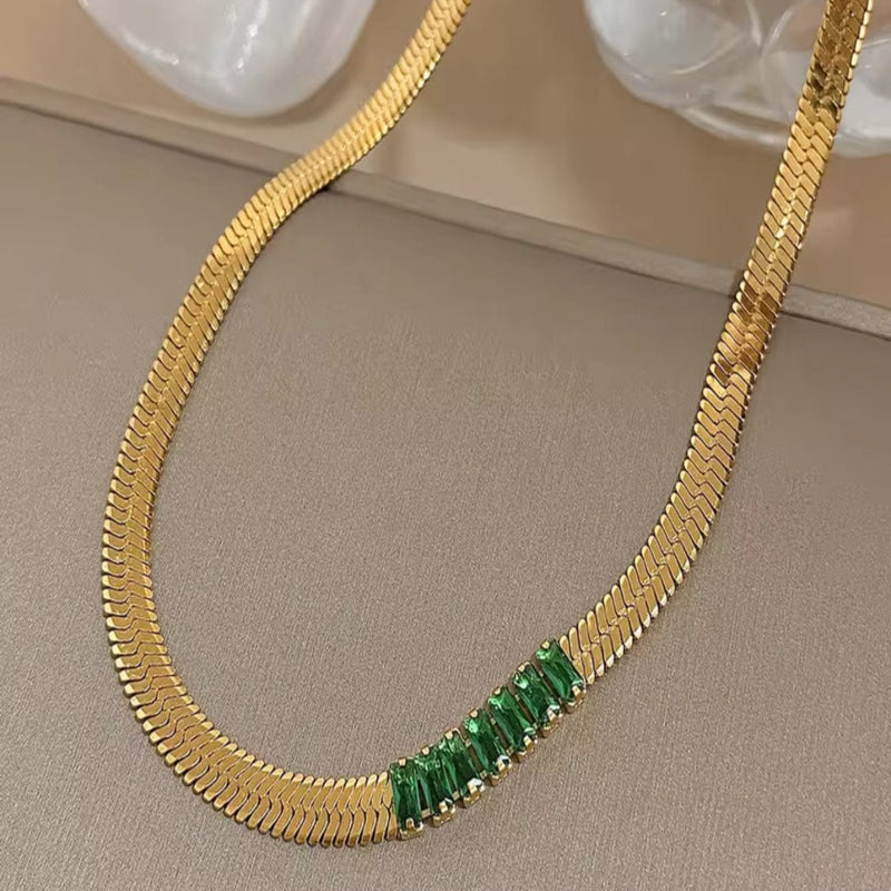 Emerald Promise Gold Plated Chain