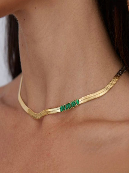 Emerald Promise Gold Plated Chain