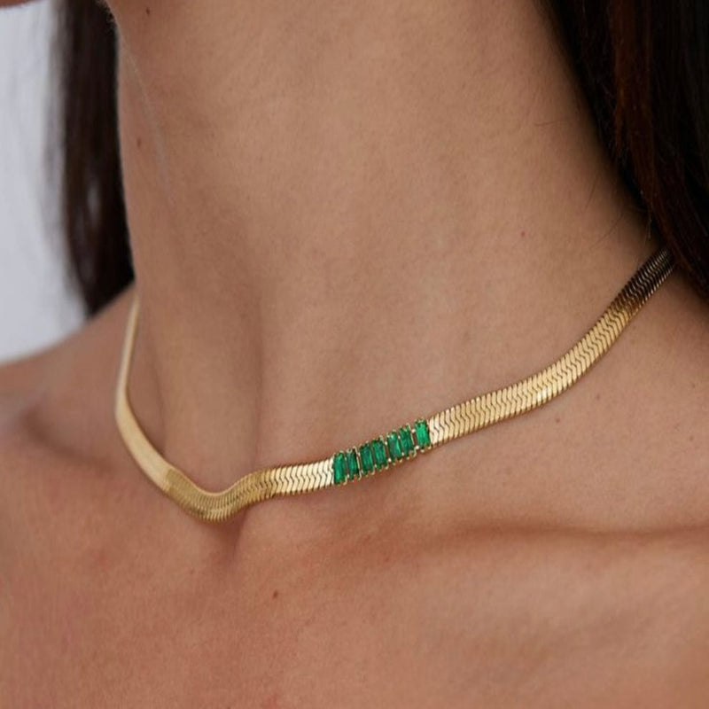 Emerald Promise Gold Plated Chain