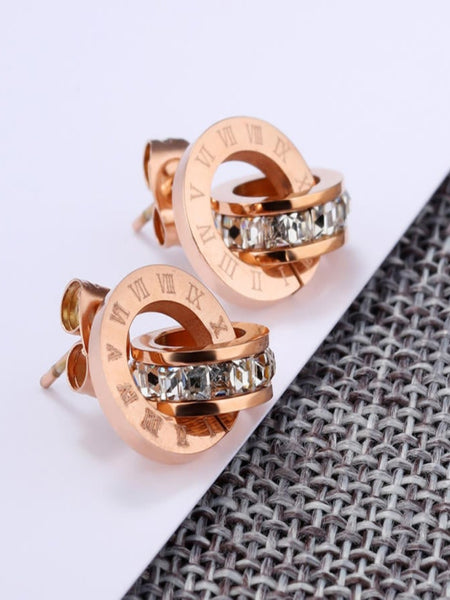 Orbit Linked 18k Gold Plated Earrings