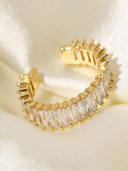 Star Lore Zirconia Gold Plated Ring(Adjustable)