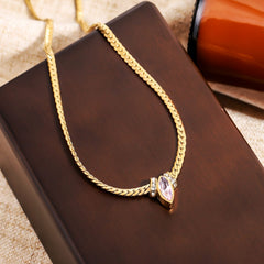 Marquise Gold Plated Chain