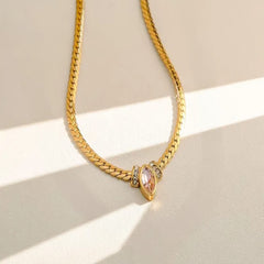 Marquise Gold Plated Chain