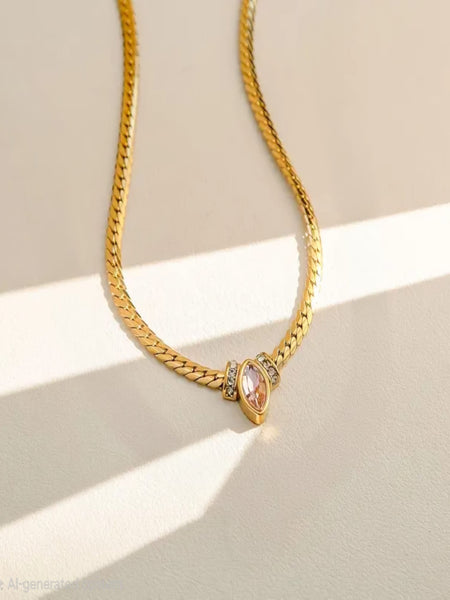 Marquise Gold Plated Chain