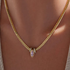 Marquise Gold Plated Chain