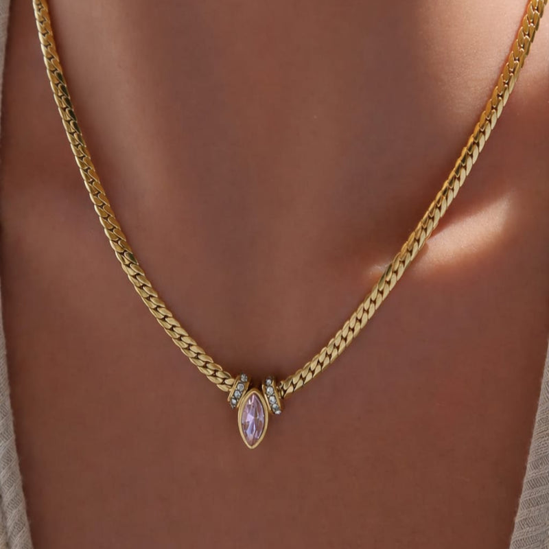 Marquise Gold Plated Chain