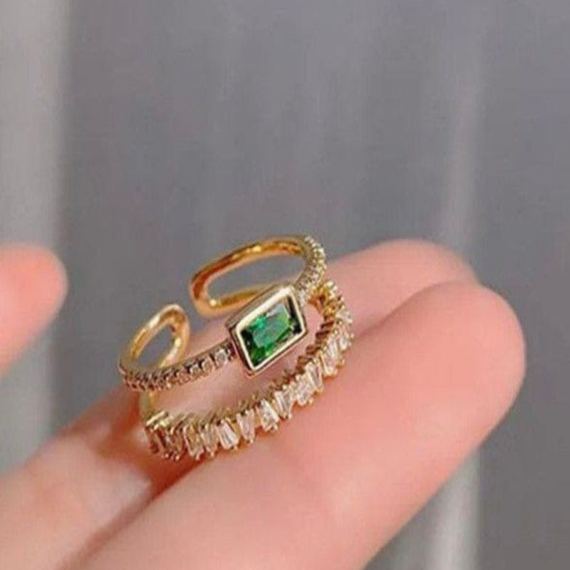 Emerald Promise Gold Plated Ring