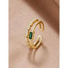 Emerald Promise Gold Plated Ring
